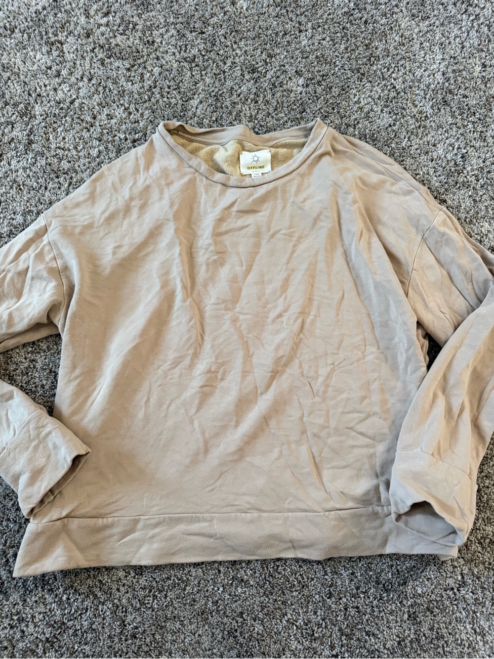 aerie Scoop Neck Sweater - Beige